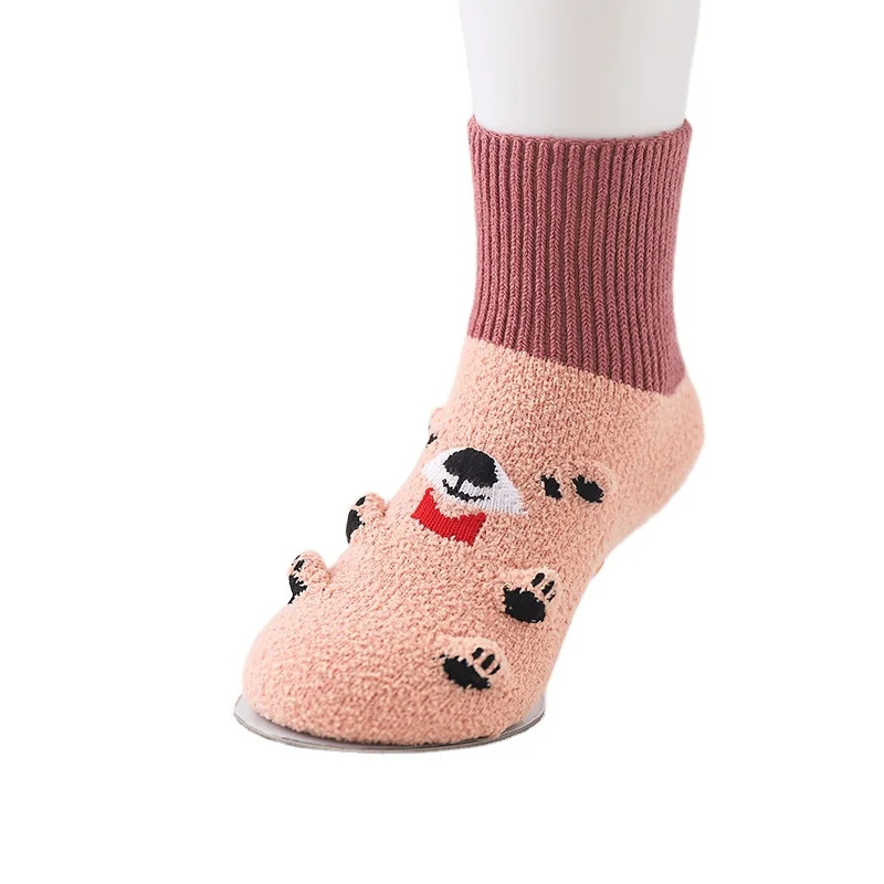Новые детские носки жаккардовые носки для сна с рисунком силиконовые Нескользящие носки-тапочки для мальчиков и девочек