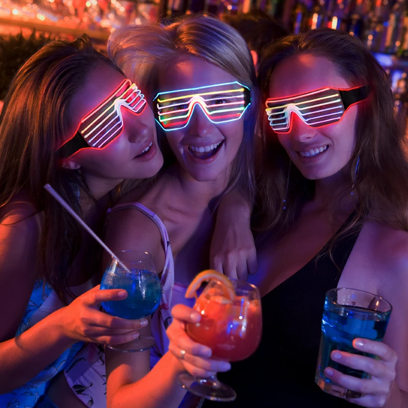 Новый продукт SUNJET, цветные светодиодные очки с затвором для вечеринки