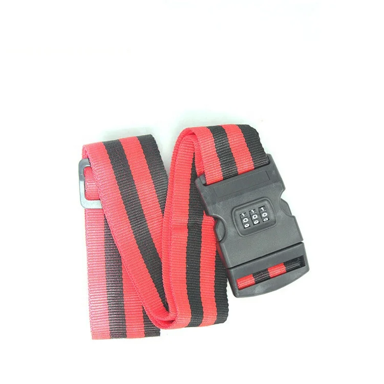 Heavy-Duty Travel Suitcase Belt with Custom Sublimated Logo Print - Elastic Rainbow Cross Strap with Metal Lock Buckle