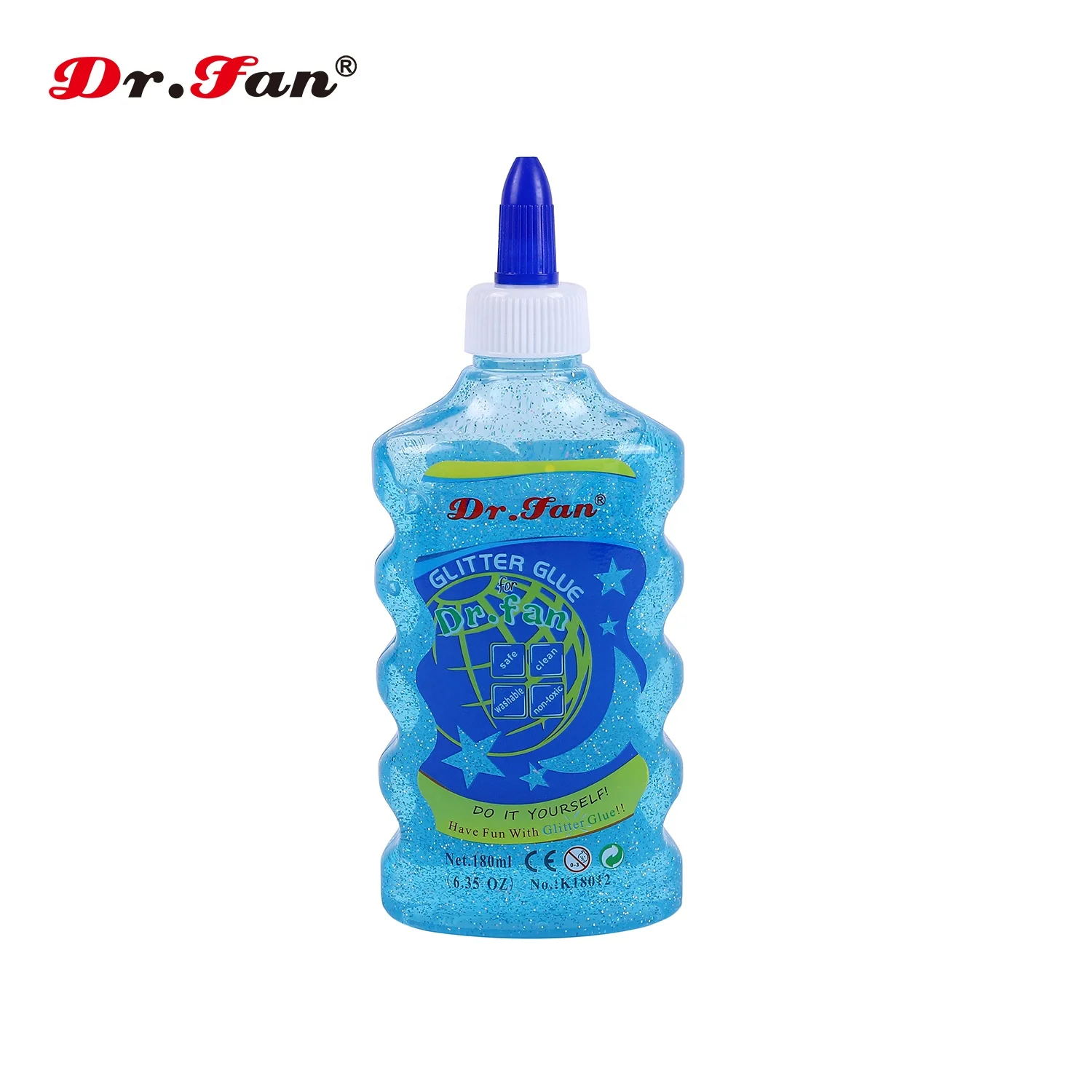 
180ml drfan Glitter Glue for slime Crafting DIY OEM Bottle Key Packing Holiday Package Feature Decoration 