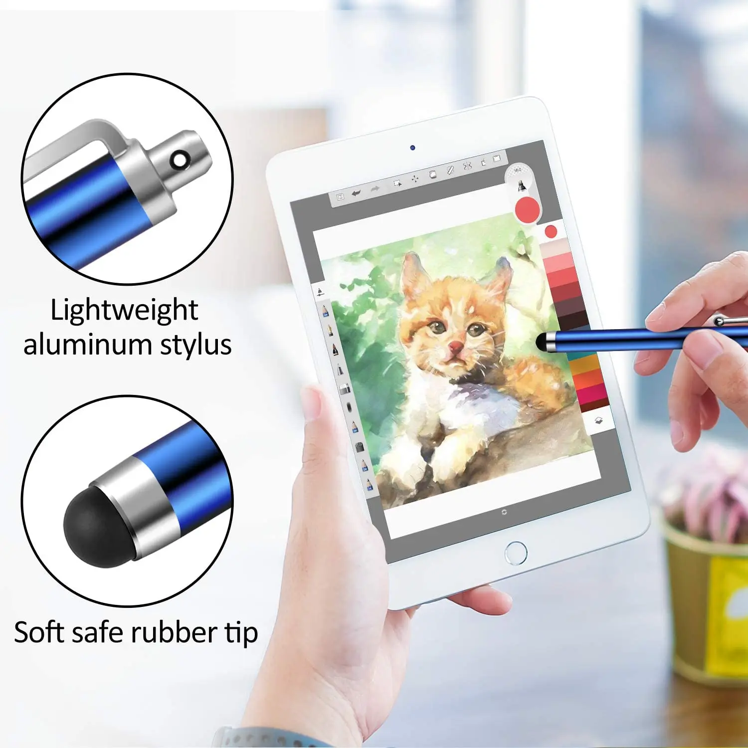 
Colorful Universal Metal Touch Screen Capacitive Stylus Pens for Samsung Smart Phone Tablet 