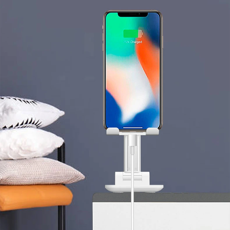 
72 degree adjustable folding telescopic mobile phone holder 