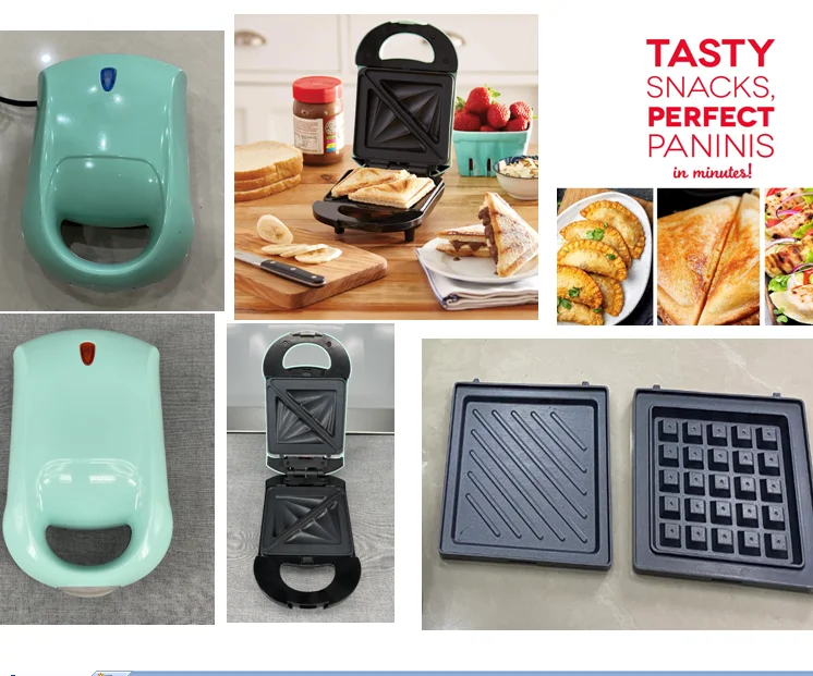 Amazon hot sandwich maker with changeable plates/ 2 slice sandwich makers machine  egg sandwich makers  toaster machine