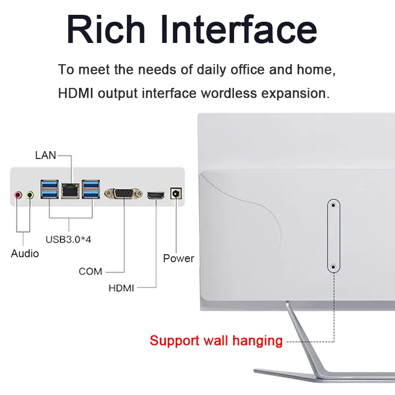 Cheap Aio I3 I5 I7 All-in-one Barebone Kit Desktop Computer Stand Mini Panel Monoblock All In One PC 21.5