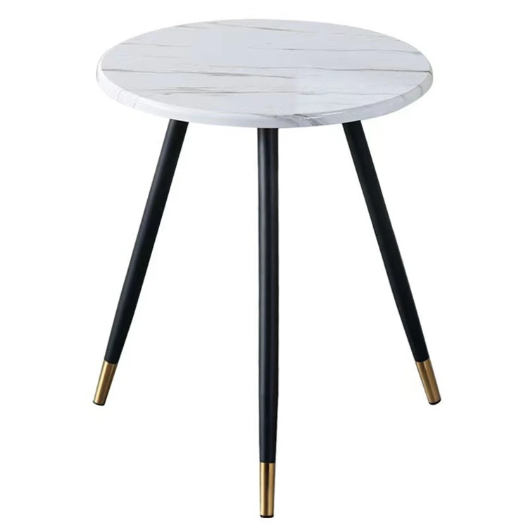 Hot Sale Sample Classic Stable Pedestal Modern Furniture Metal Table Top Glass White Round Dining Table With Metal Legs