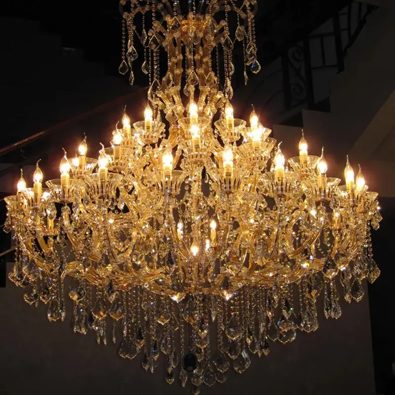 Modern Home Hotel Bougeoir Crystal Lighting For Dining Room Lampara De Cristal De Techo Dorada Pendant Light Wedding Chandeliers
