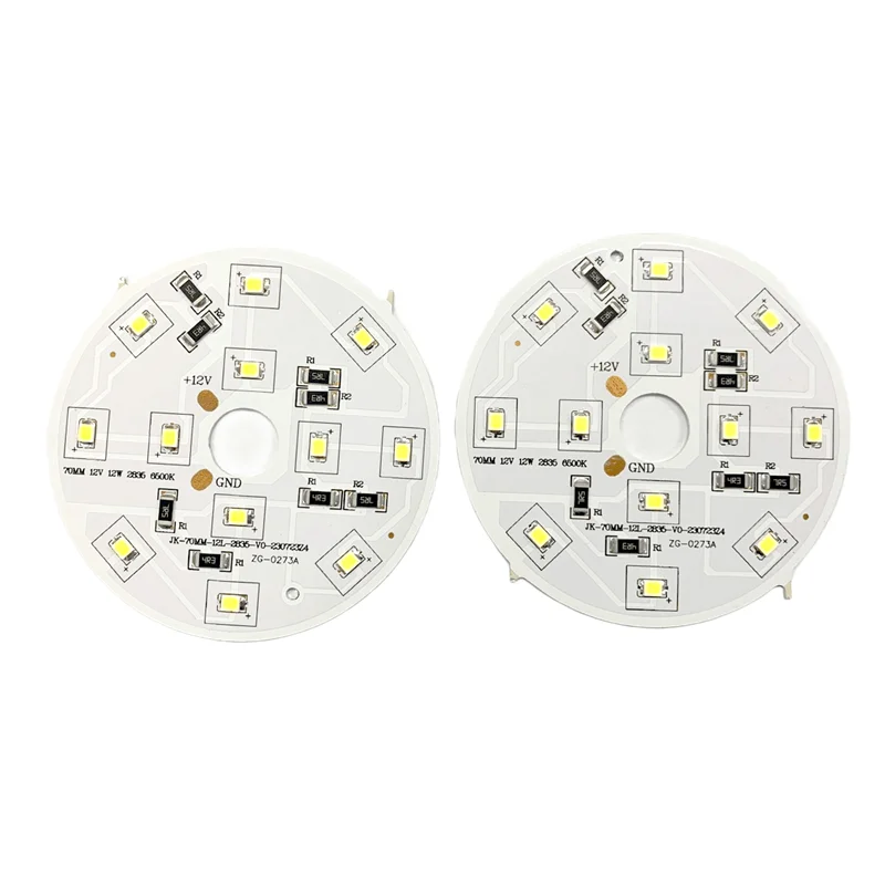 Aluminum Round PCB Light Board 12V 12W 2835 SMD Chip 7000K White Emitting Color RGB LED Module Lighting