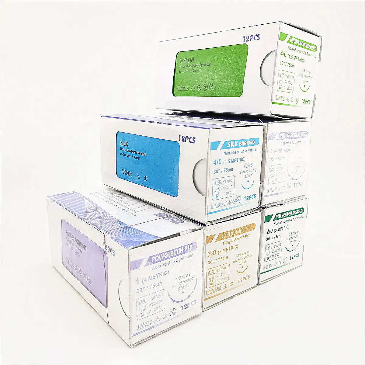 
Non-absorbable sutures Nylon surgical sutures with needle for hospital 