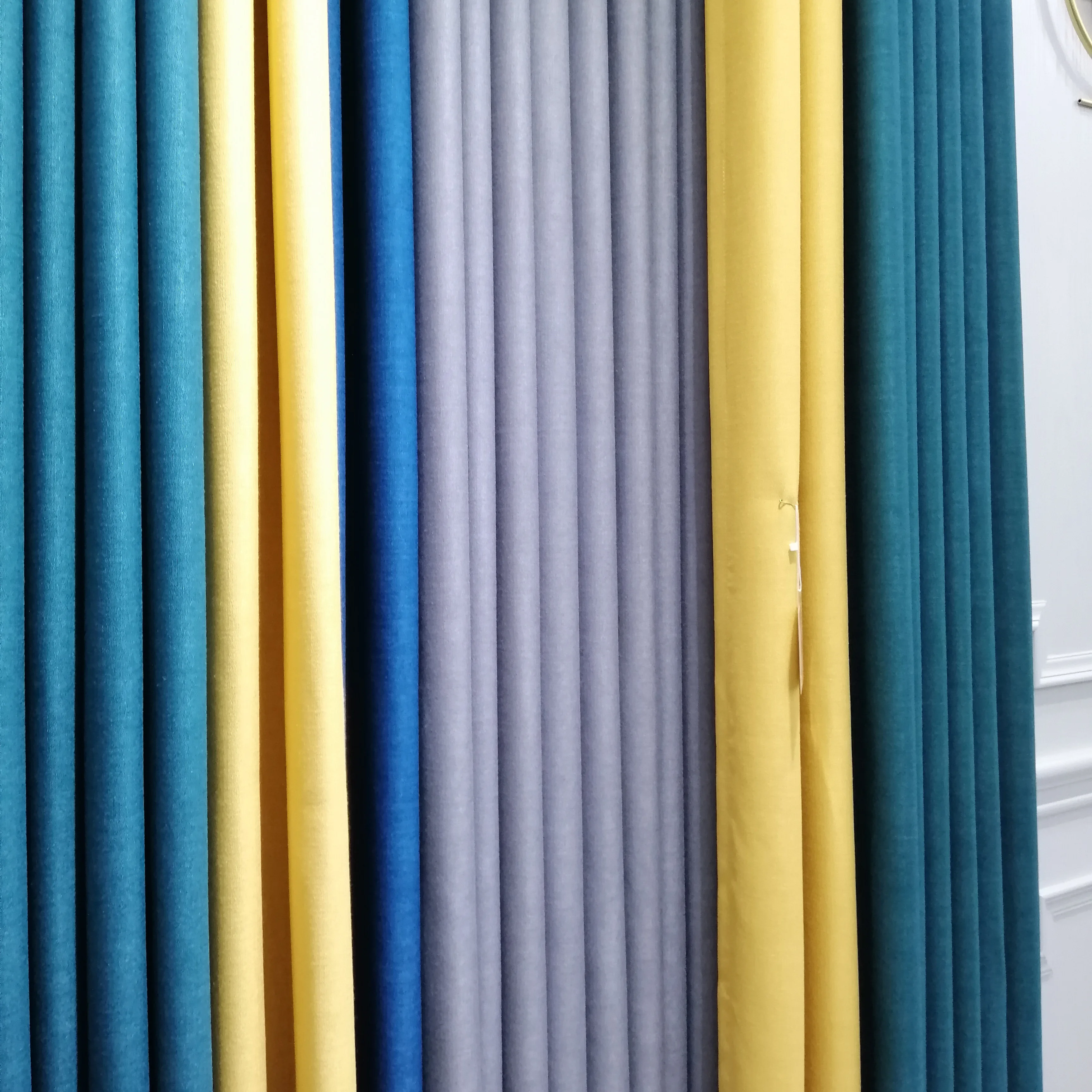 In Stock Fabric Curtain Fabric Roll Jacquard Blackout Curtain Fabric For Home Drapes