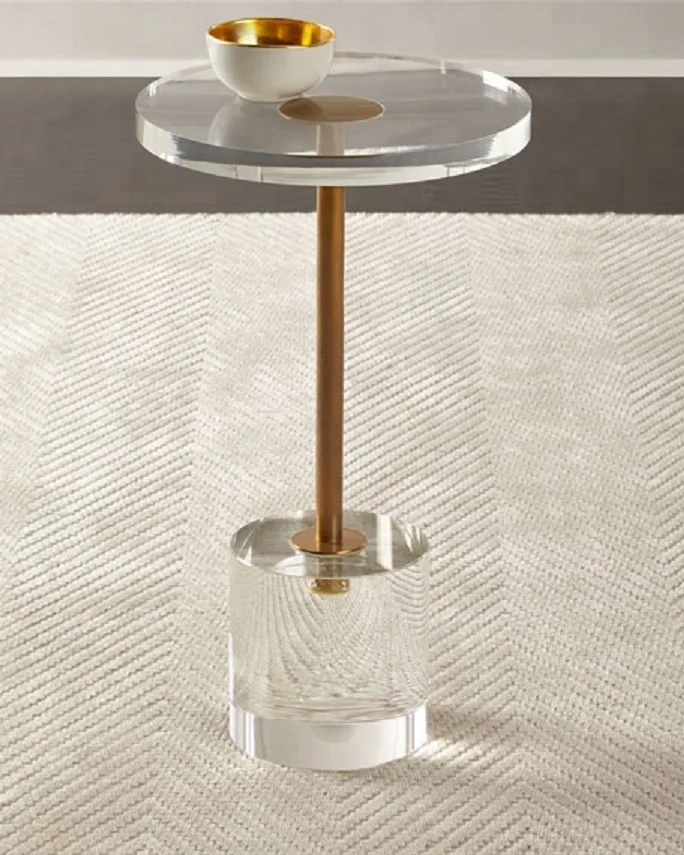 2021 new design clear small acrylic tea side table coffee tables