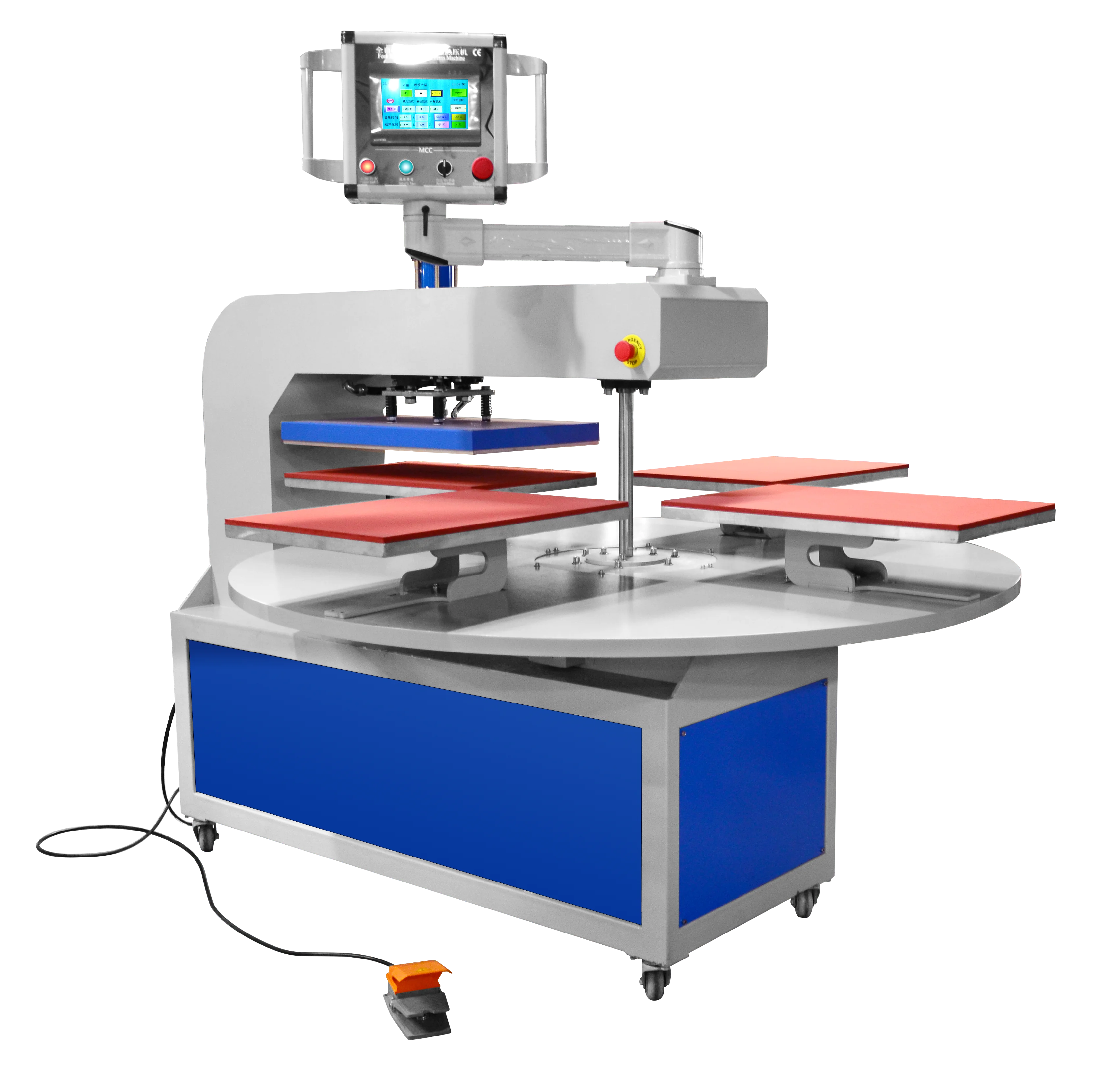 Wholesale Price 4 Station Automatic Hydraulic Transfer Sublimation Ironing  Press Machine For Basketball T-shirt