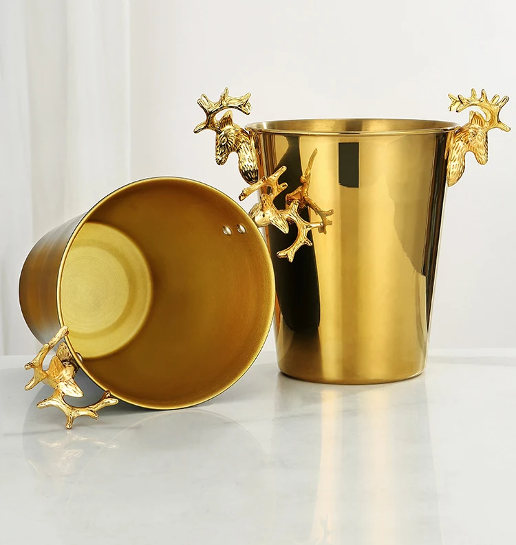 Роскошный бар ведро для льда держатель Ktv отель Вертикальная полка из нержавеющей стали ведра ванны напитков