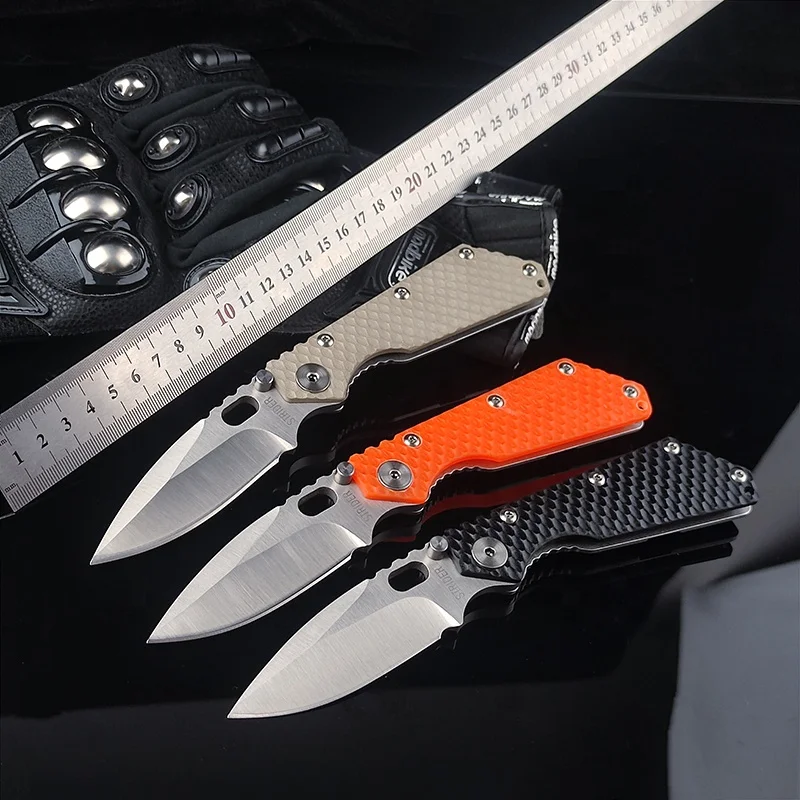 Outdoor EDC Camping Pocket Knife 420 Stainless Steel G10 Anti slip Handle Folding Knife