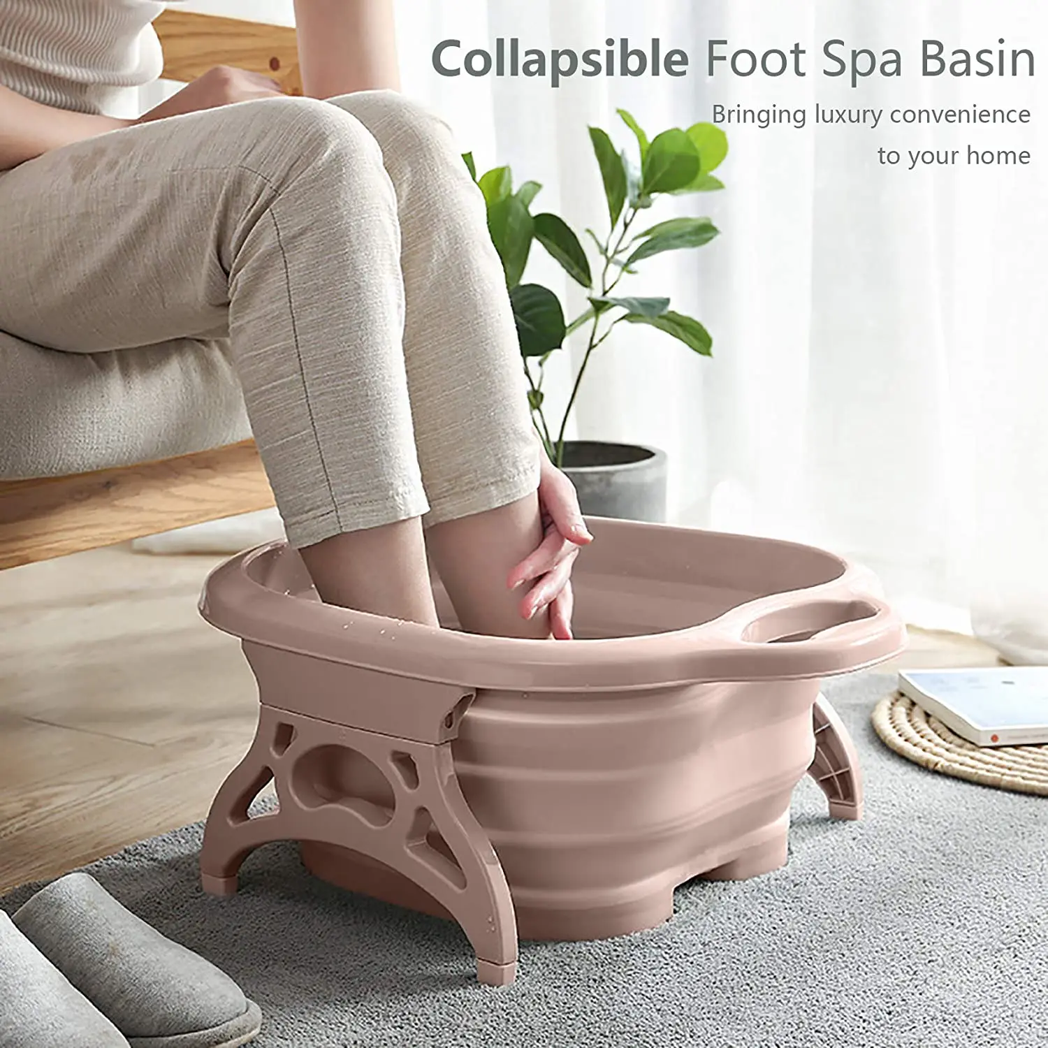 Large Foldable Foot Soaking Tub Bucket Feet Bath Spa Pedicures Bucket Feet Bath Pool