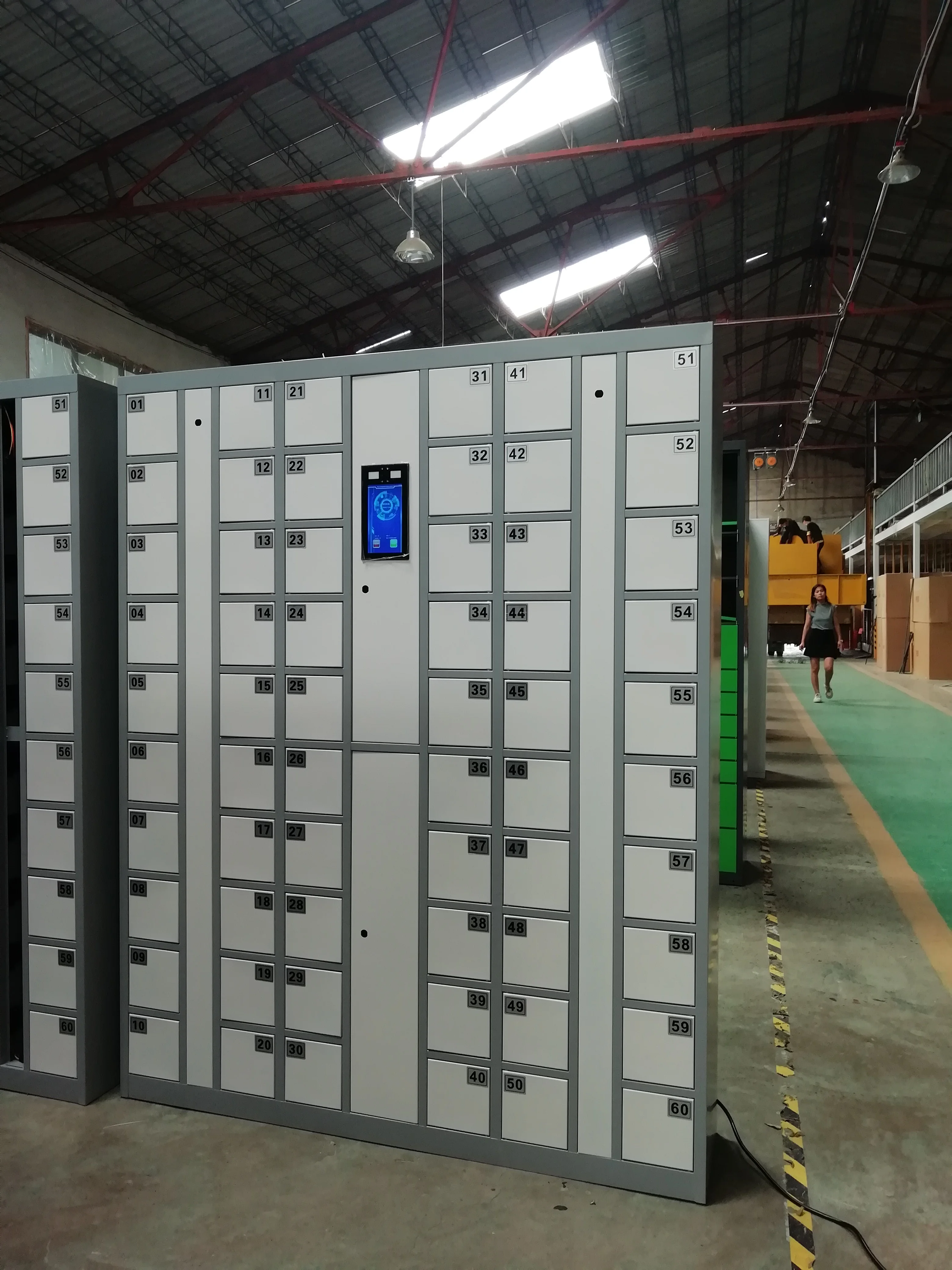 60 door Steel  Storage Locker  Mobile Charging Locker  phone charging locker with Face Recognition System