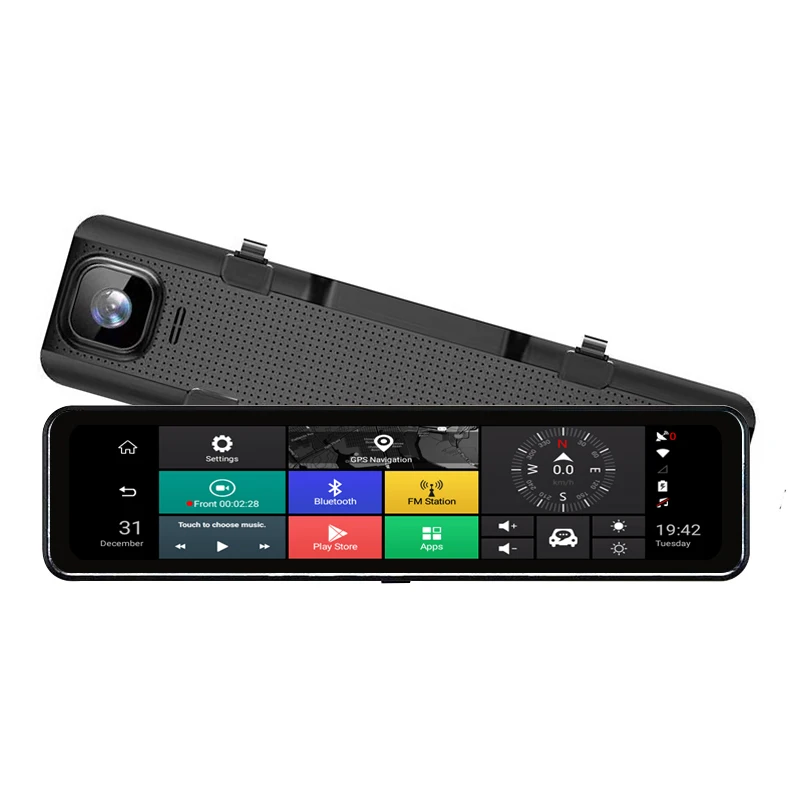 Зеркало заднего вида Hawkeye 12 дюймов ips 4G GPS 2 + 16 ГБ ADAS FHD
