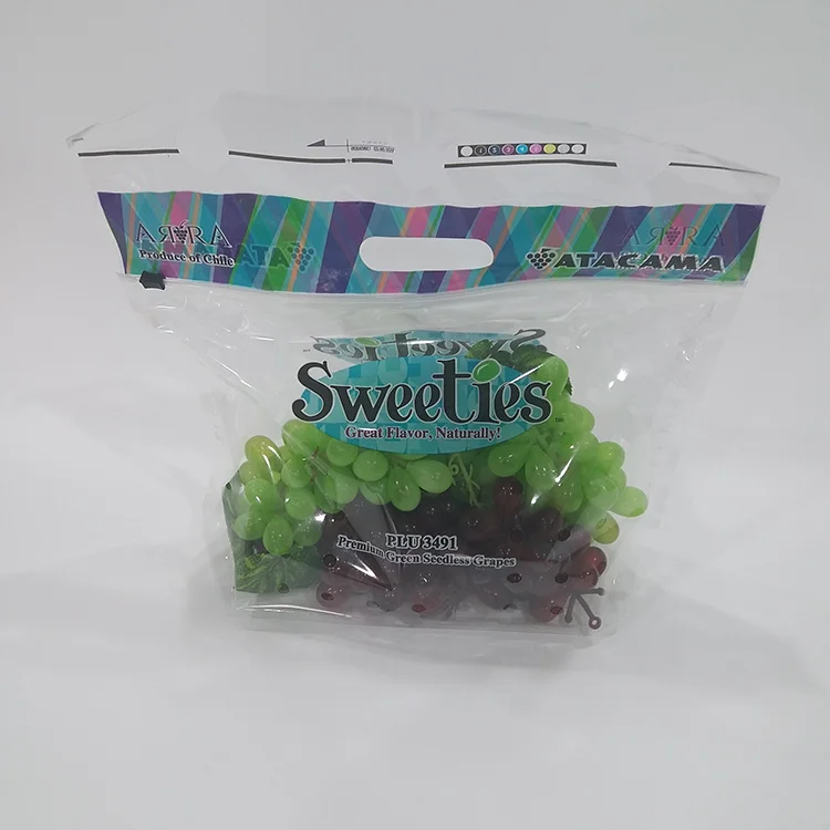 
Transparent Grape Cherry Plastic Bag Fruit Vegetable Fresh Keeping Packaging Bag with Hole 