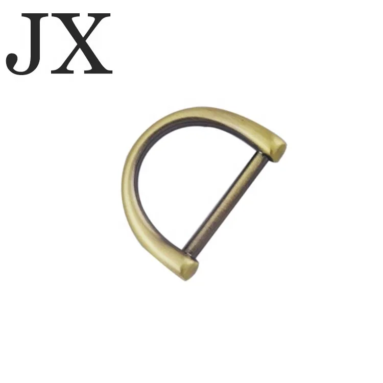 Small design zinc alloy metal d shape ring for shoes handbag hardware accessory