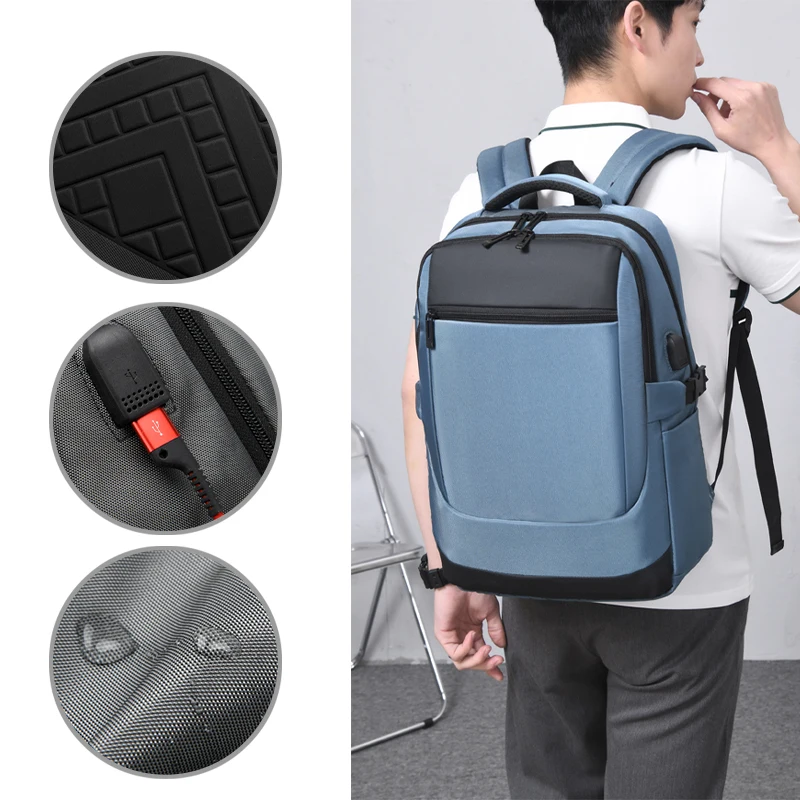 waterproof and wear-proof 2023 hot sale High quality usb charging port arge capacity laptop backpack