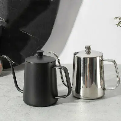 Small 20 OZ Black Pour Over Gooseneck Coffee Kettle Stainless Steel Long Narrow Spout Pots Drip Coffee Maker Kettle