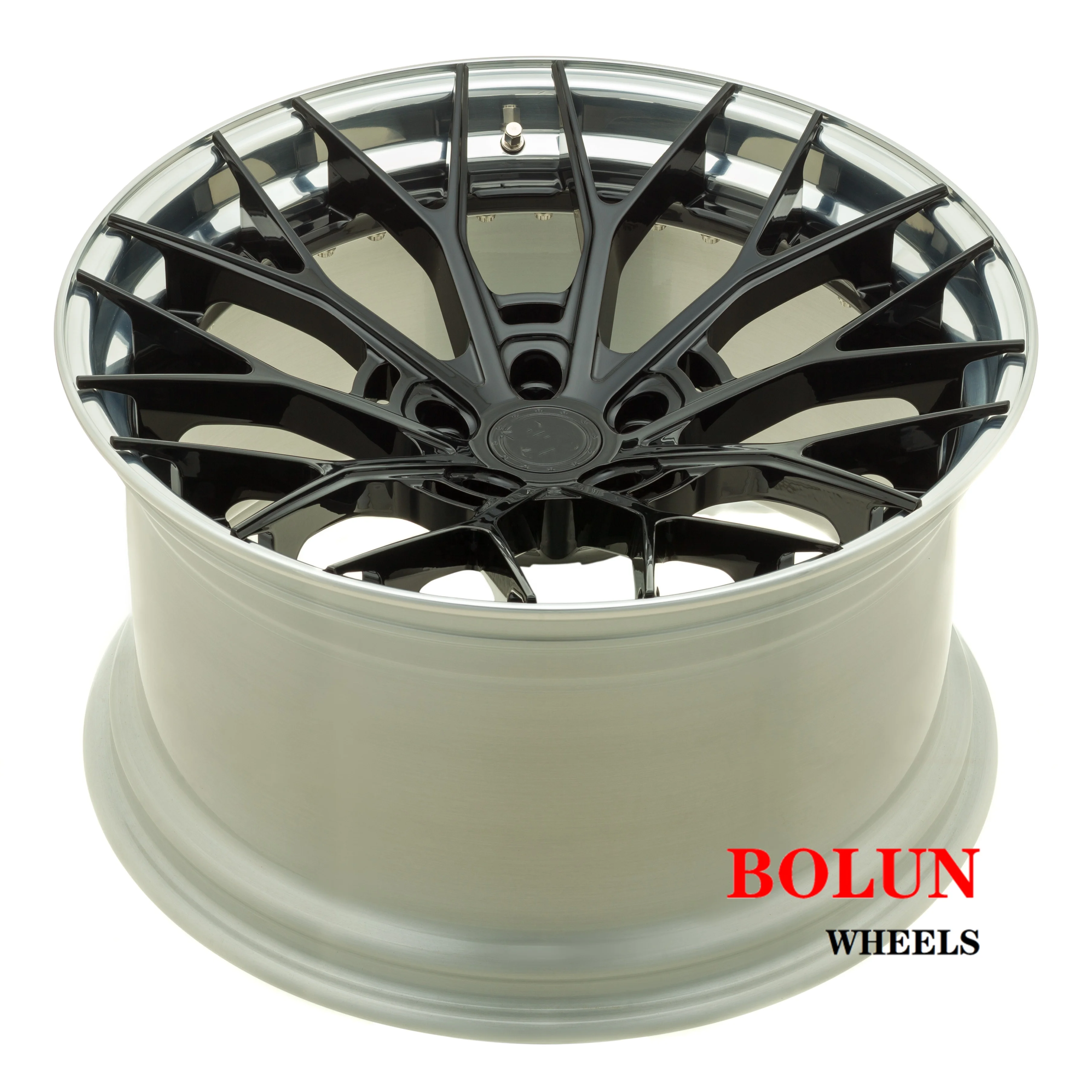 China Bolun Factory Custom Rim 5 hole 5X130 5X114.3 2 piece Racing Car Forged Wheels For 18 inch 19 inch 20 inch 21 inch 22 inch