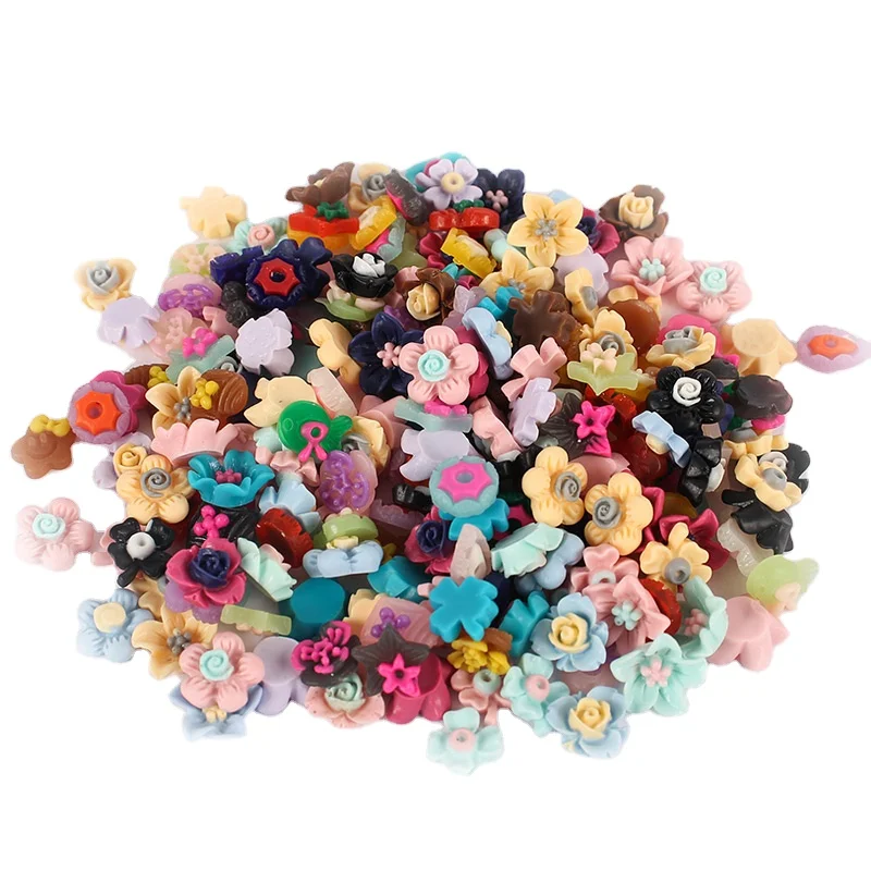 Random Series Diy Crafts Multi options Random Mix Colors shape Flatback Cabochon Mobile Phone Beauty Resin Flower