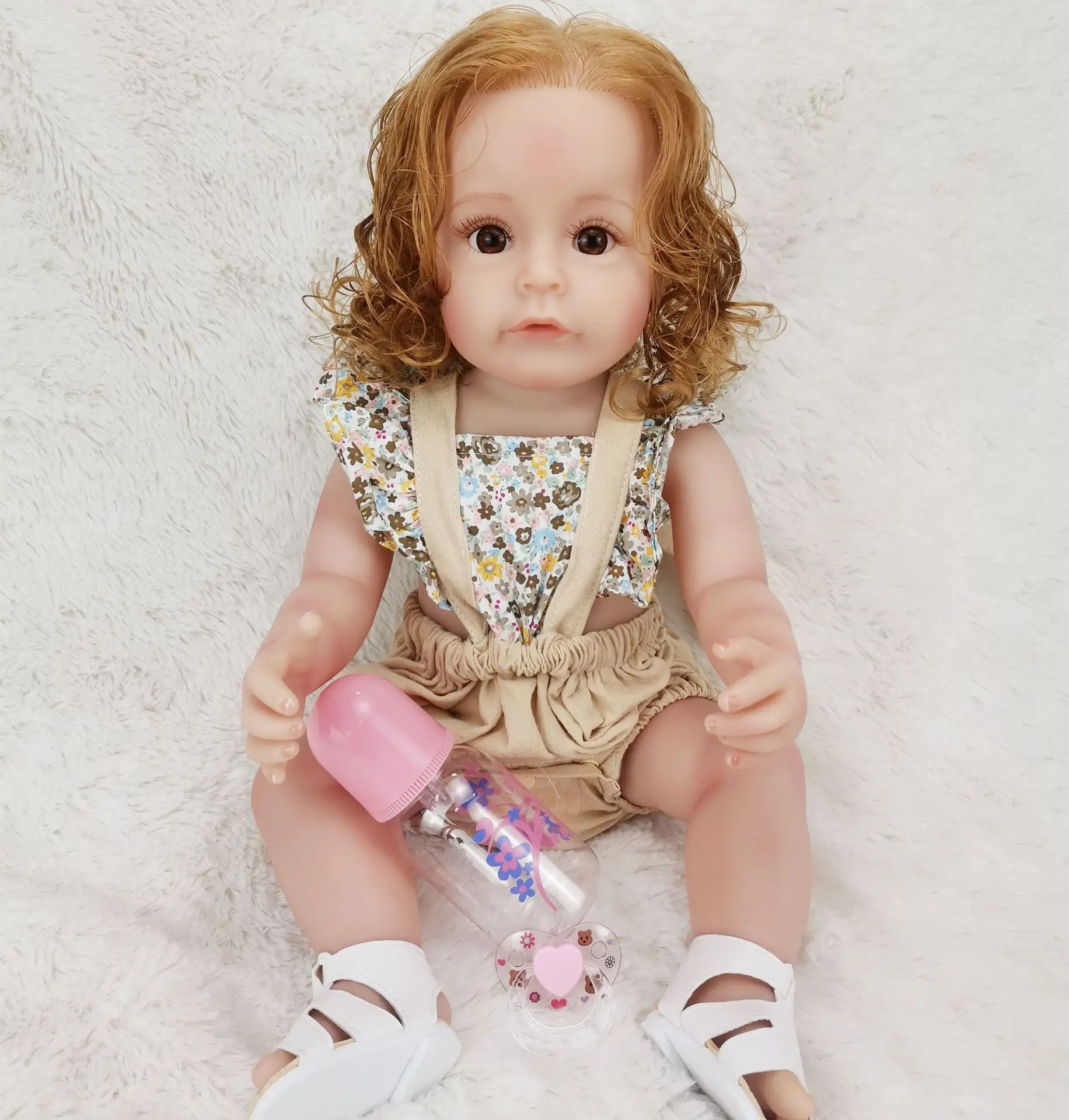 60cm Manual hair transplant Full body and cloth body reborn baby dolls
