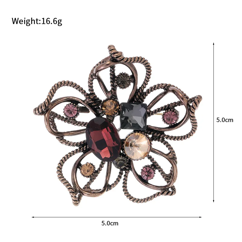 Gothic style jewelry wholesale vintage flower brooches big broaches women brooches