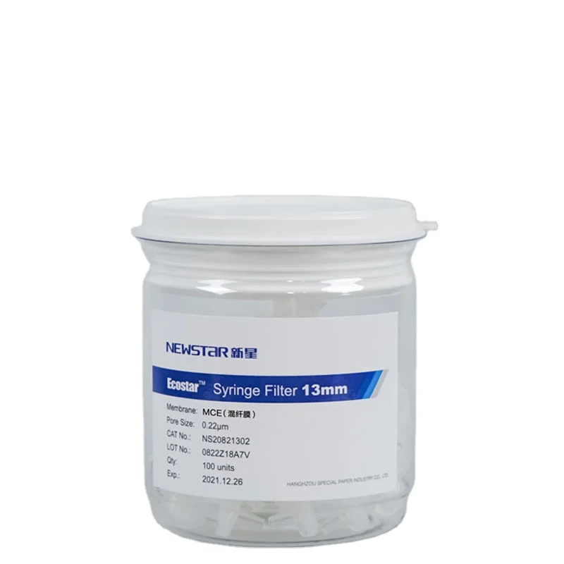 NEWSTAR MCE( Mixed Cellulose Este) Laboratory Disposable Syringe Filter