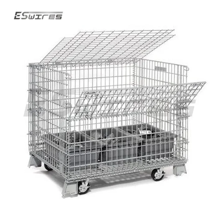 Китайские стальные штабелируемые сетчатые Стальные Клетки для хранения на