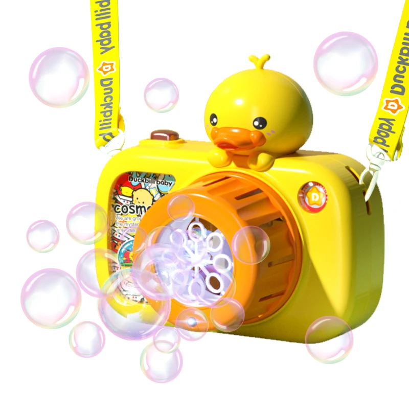 XST New Arrival Summer Outdoor Camera Toy Bubbles Blower Kids Girls With Light Bubble Toys