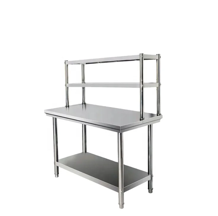 Кухонный рабочий верстак круглые ножки из нержавеющей стали стол с колесами