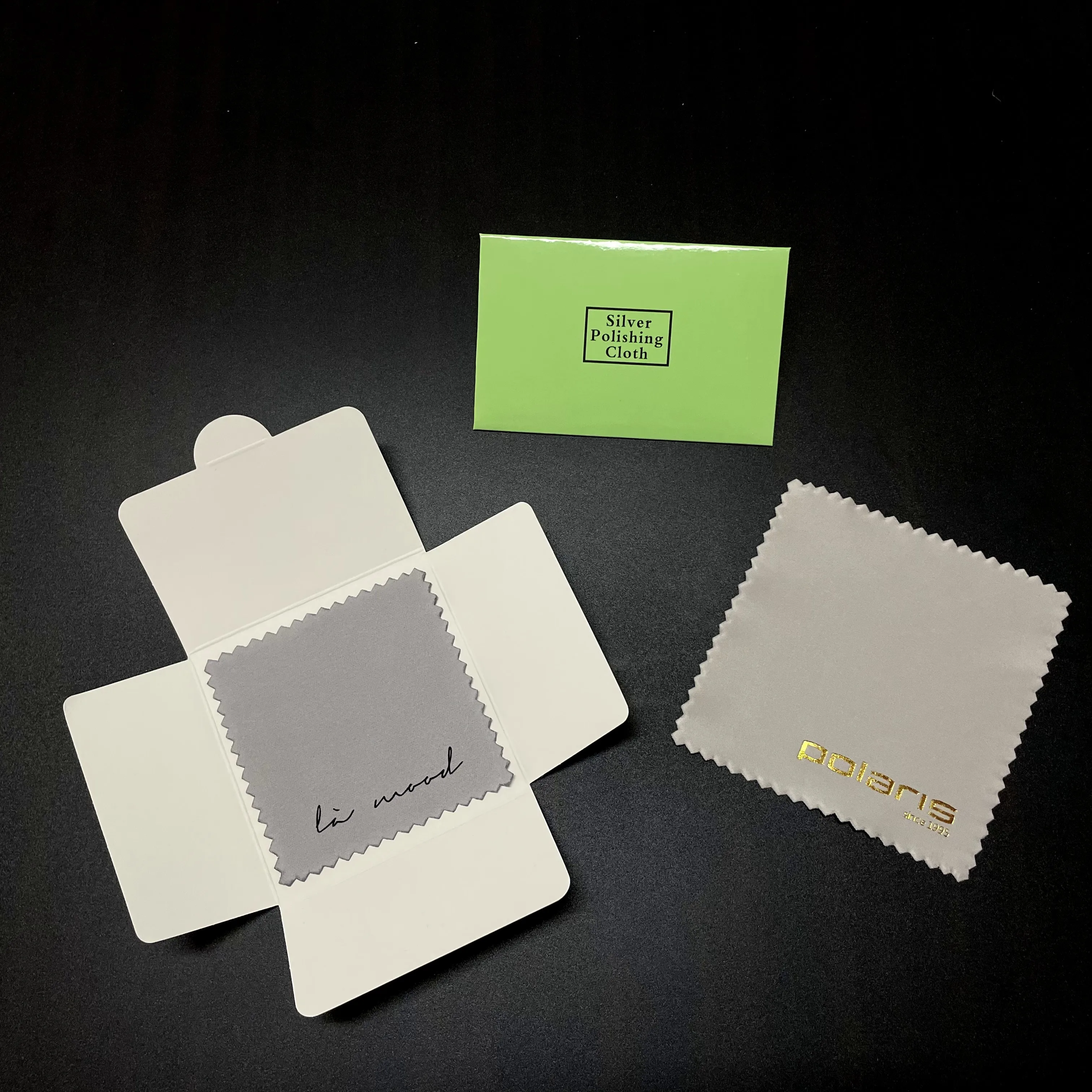 Custom Logo Soft Microfiber Gold Silver Anti Tarnish Polishing Clean Cloth For Jewelry