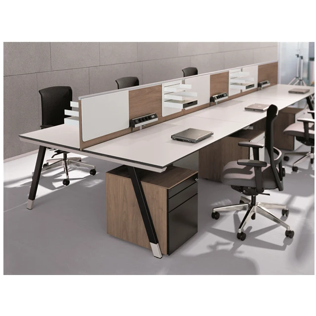Modern furniture straight shaped simple office workstation