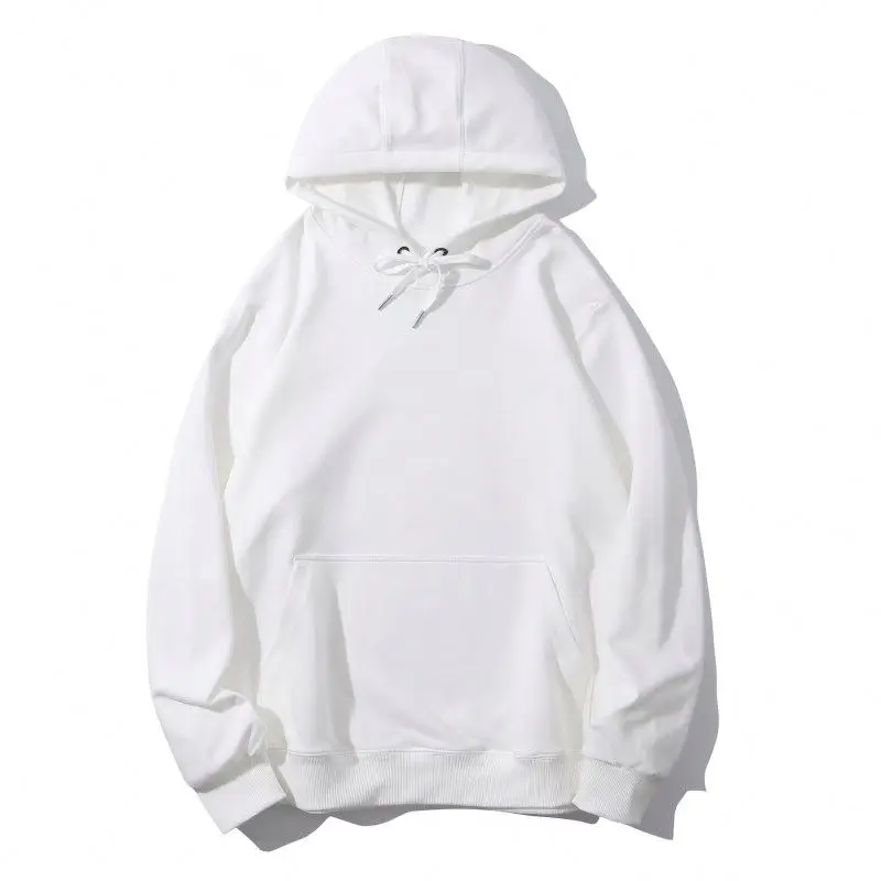 Wholesale High Quality White 100% Cotton Unisex Oversize Hoodies Printing Custom Hoodies