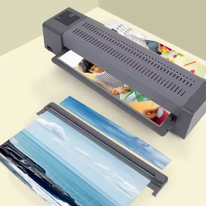 A3 Home & Commercial Electric Heat Press Film Gluing Machine Small Plastic Photo Laminator for Home Office Photo Sealing Gluing