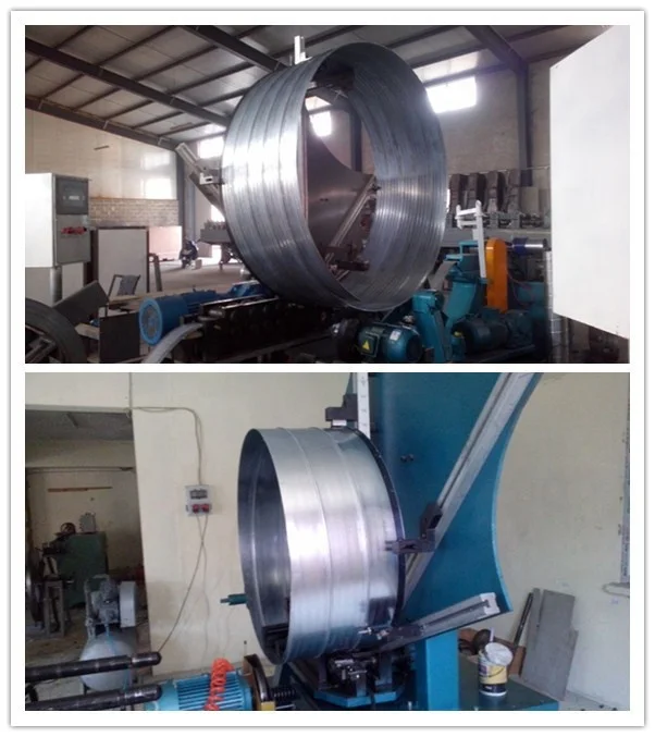 HVAC spiral duct machine for helix ventilation ducts