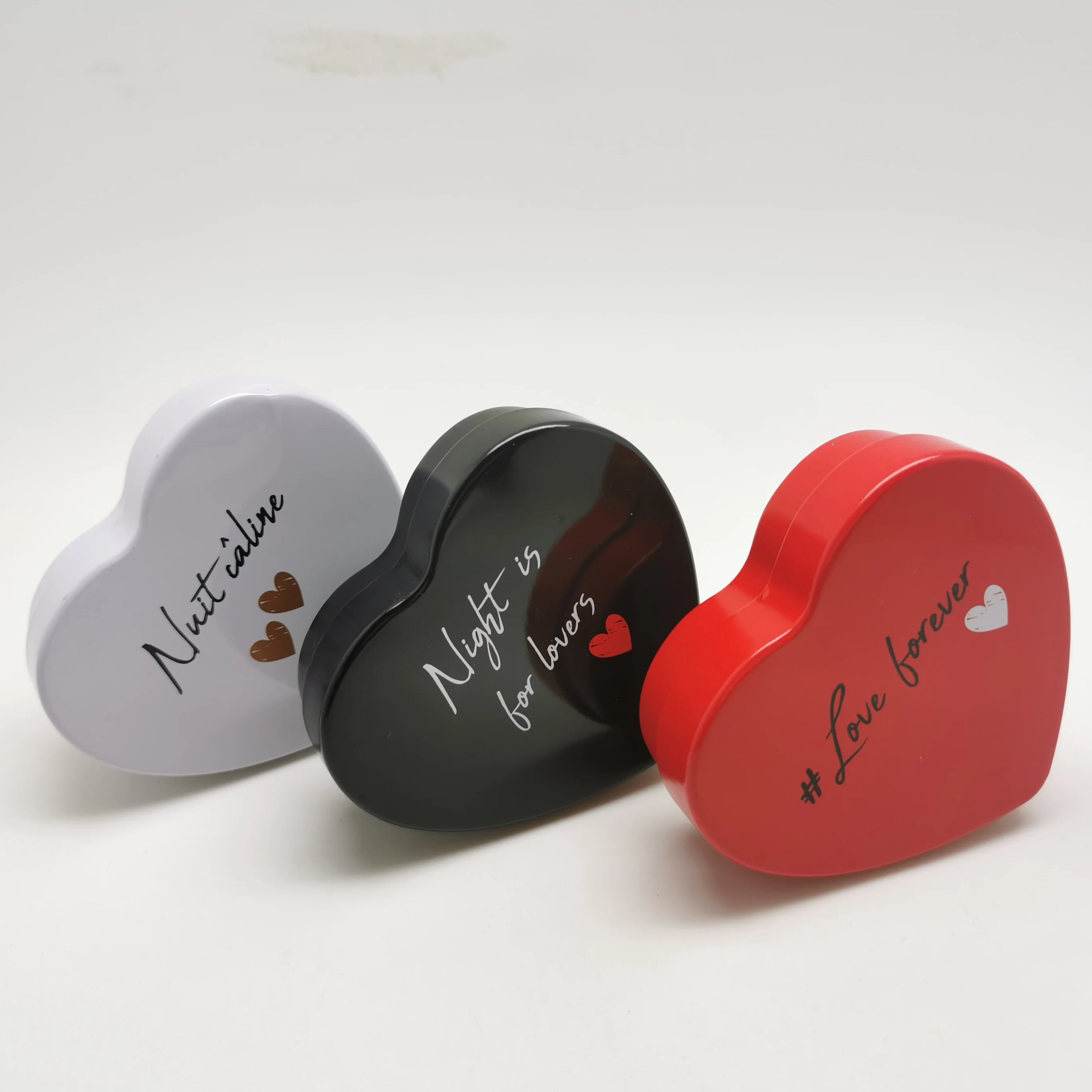 Rectangle Gift Box Christmas Heart Shape Tinplate Box Metal Tin Can Manufacturer