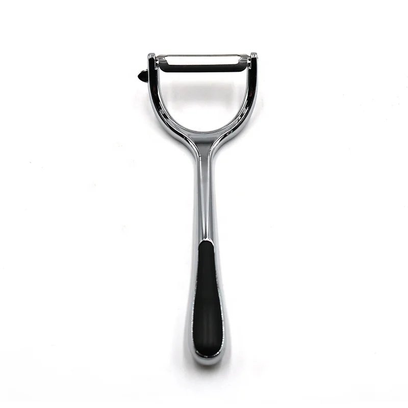 Stainless Steel Blade Potato Y Zinc Alloy Peeler Vegetable Peeler for Fruit with Rubber Painting Handle