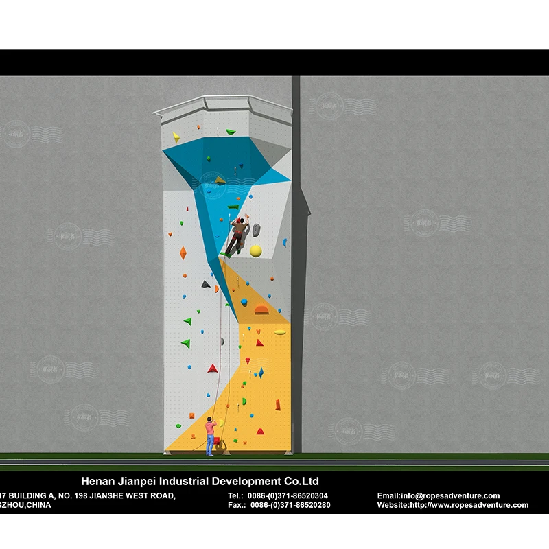 High Rock Climbing Wall With Auto Belay For School/University