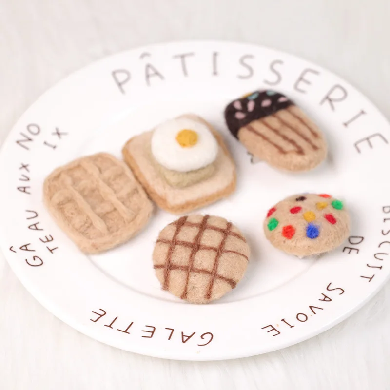 Felt Breakfast Set Montessori Learning Felt Play Food Felt Cookies