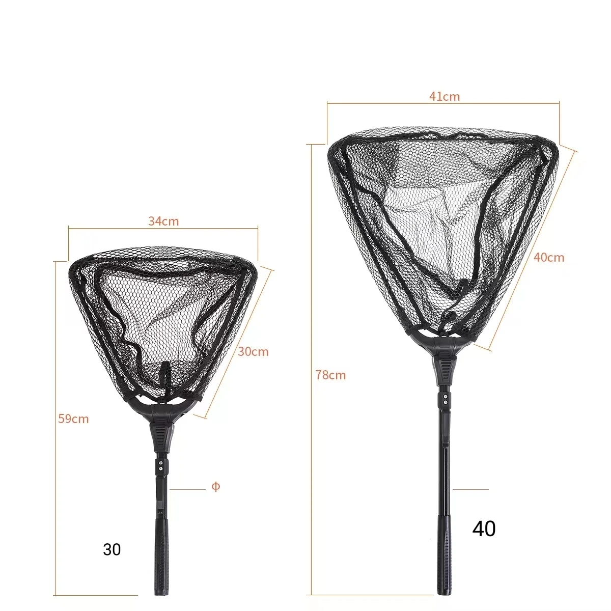 Wholesale Fishing Tackle Collapsible Nylon Aluminum Alloy Manual Big Net Dip Tuck Net Spoon Fishing Net Red De Pesca Pescar