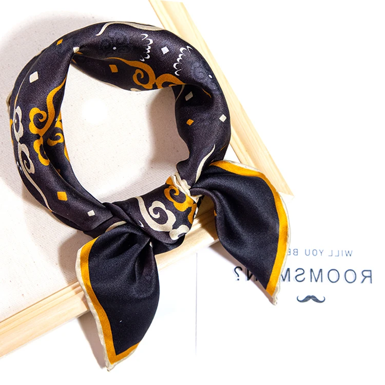 
Wholesale 100% Silk Ladies Style Digital Printed Satin Scarf 