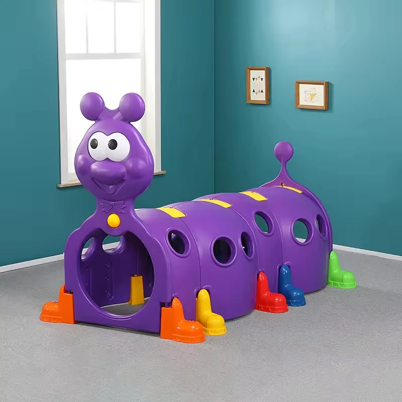 Cheap price funny game plastic Indoor toy plastic playground tunnel set preschool children play game for kids and toddlers