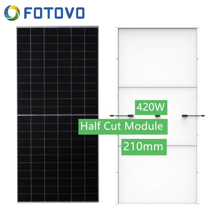 FOTOVO Splendid insulation performance 420w Half-cut Perc solar module lower cost mono-crystalline mono-facial panel