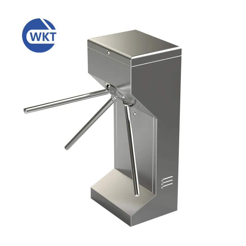 WanCartoon Pedestrian Security Coin Operated Gate Entrance Dual Core Vertical Flap Barrier 3 Arm Tripod Turnstile Access Control