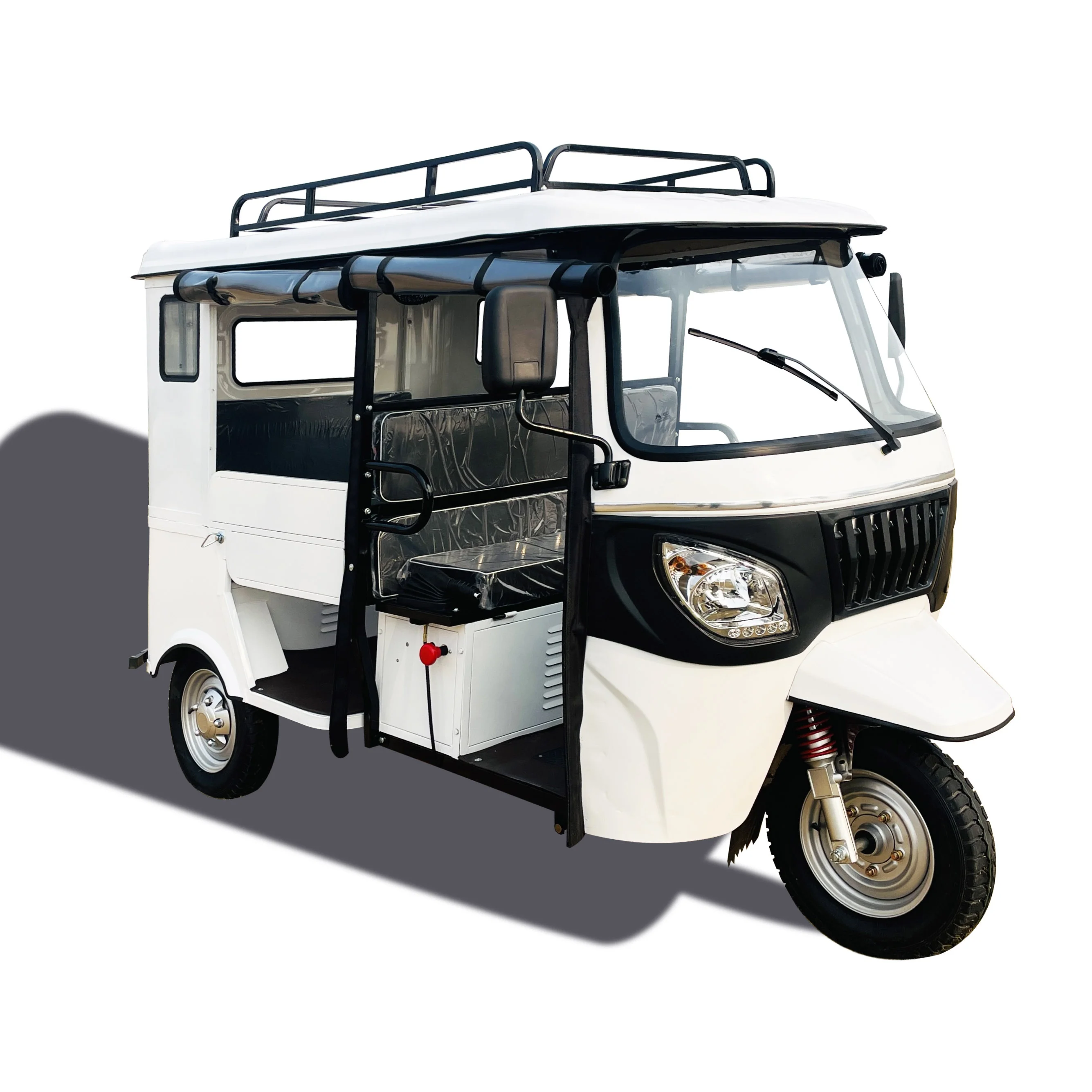 Электрический трехколесный велосипед для пассажиров 6 пассажирский Tuktuk перезаряжаемый 3-колесный мотоцикл такси продажи