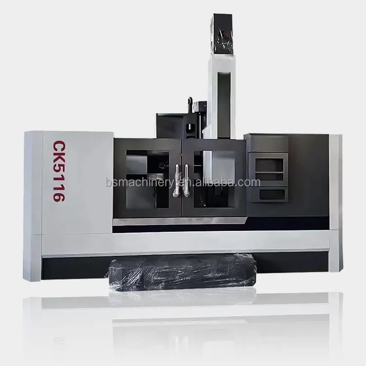 Full Cover Single Column Metal Lathe Machine Vertical Cnc Brake Disc Lathe Machine For Heavy Cutting