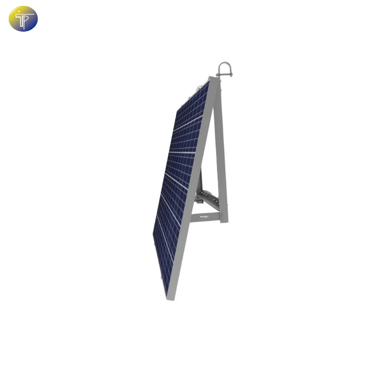 Adjustable Solar Panel Mounting Bracket for Balcony and Flat Roof with Triangle Support - Wholesale Kit for One Panel