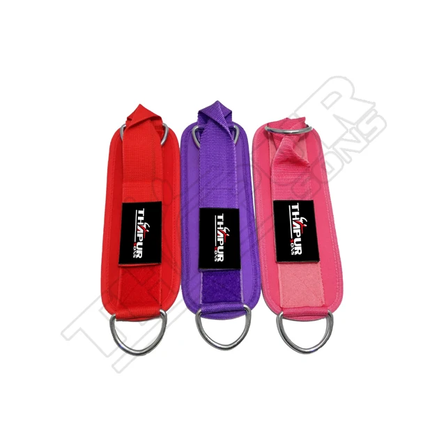 Тренажерный зал Фитнес упражнения вес кожа двойное D-кольцо лодыжки ремни